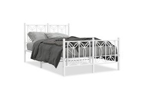 vidaXL Wit Metaal Bedframe (120x190 cm) - 55% Korting!
