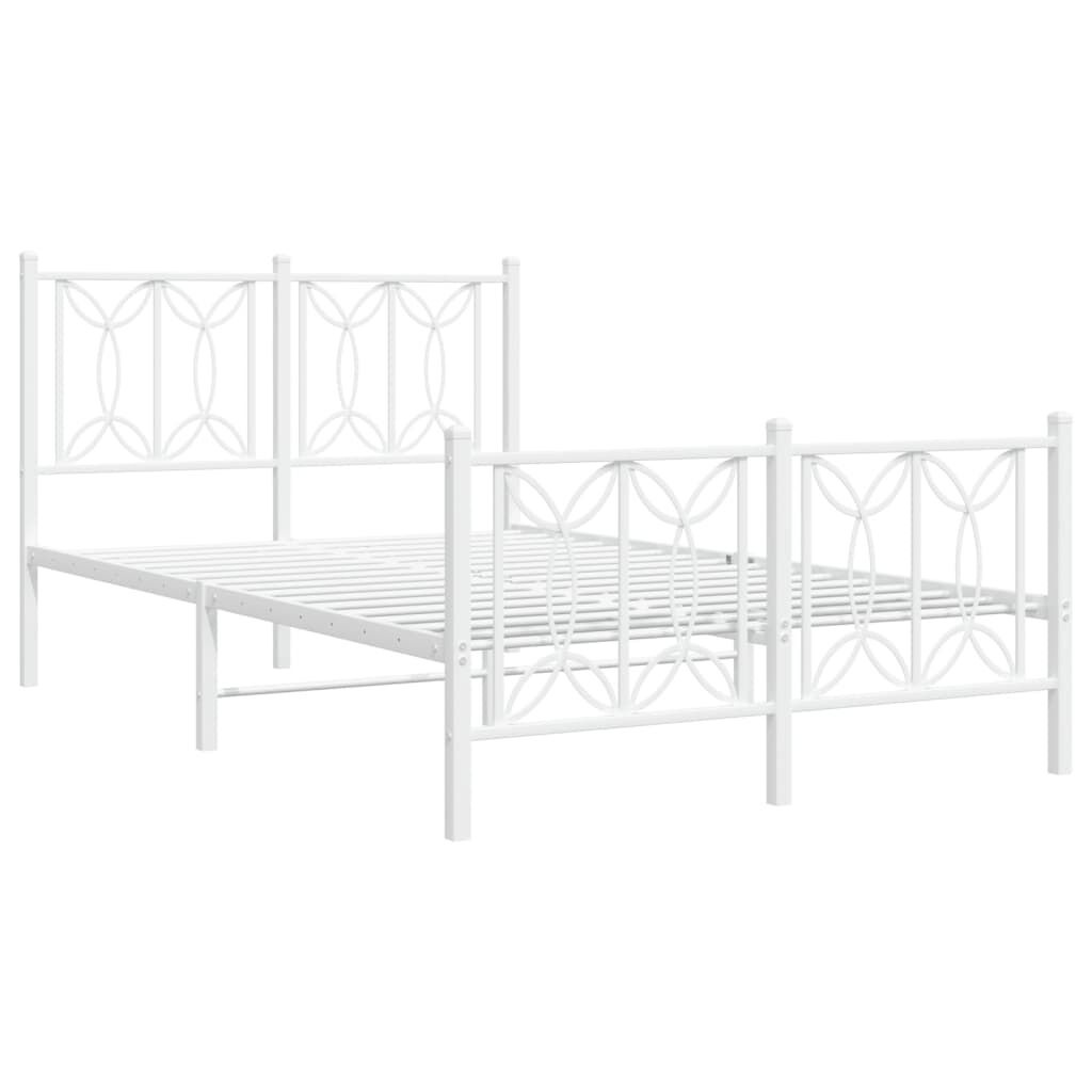 vidaXL Wit Metaal Bedframe (120x190 cm) - 55% Korting!
