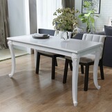 vidaXL Eettafel Hoogglans Wit - 40% Korting! 116x66x76 cm