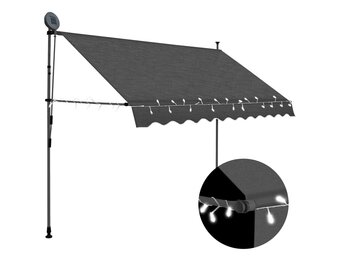 vidaXL Luifel handmatig uitschuifbaar met LED - 60% Korting!