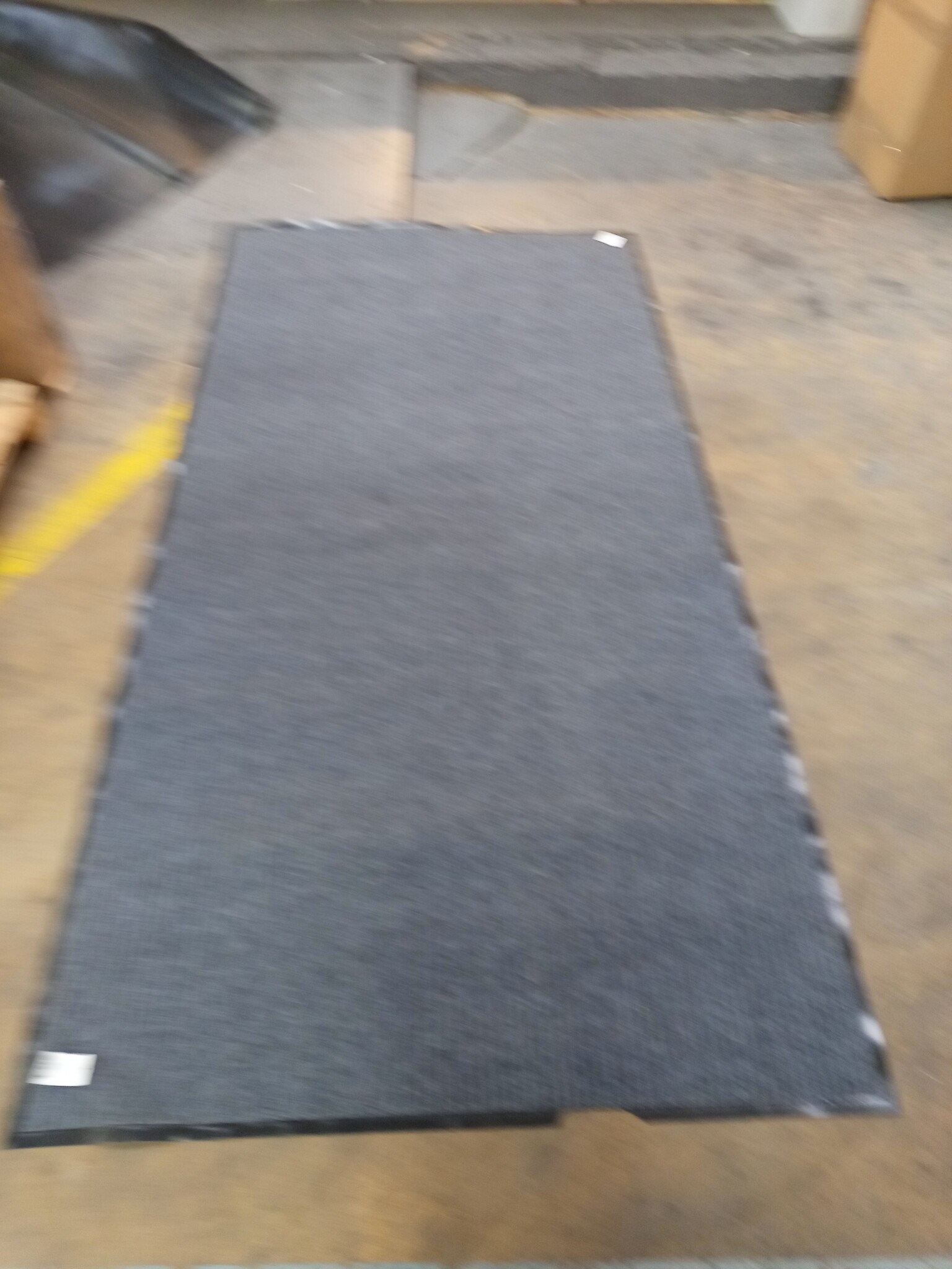 XXL Deurmat Grijs Geribbeld 240x120 cm - Nu 50% Korting!