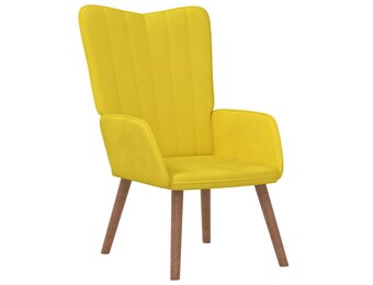 vidaXL Relaxstoel Fluweel Mosterdgeel - Nu met 69% Korting!