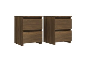 vidaXL Nachtkastjes Bruin Eiken 2 stuks - 55% Korting!