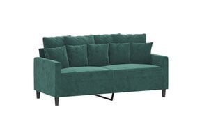 vidaXL Tweezitsbank 140 cm - Donkergroen Fluweel - 40% Korting