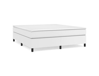 vidaXL Bedframe Kunstleer Wit 160x200 cm | 55% Korting