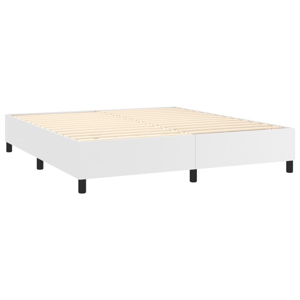 vidaXL Bedframe Kunstleer Wit 160x200 cm | 55% Korting