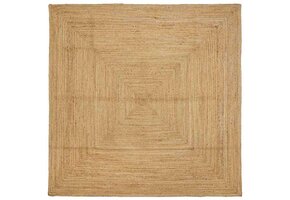 vidaXL Jute Tapijt Beige 200x200 cm | Nu 40% Korting!