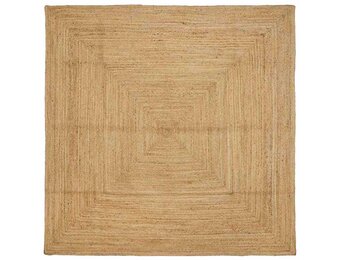 vidaXL Jute Tapijt Beige 200x200 cm | Nu 40% Korting!