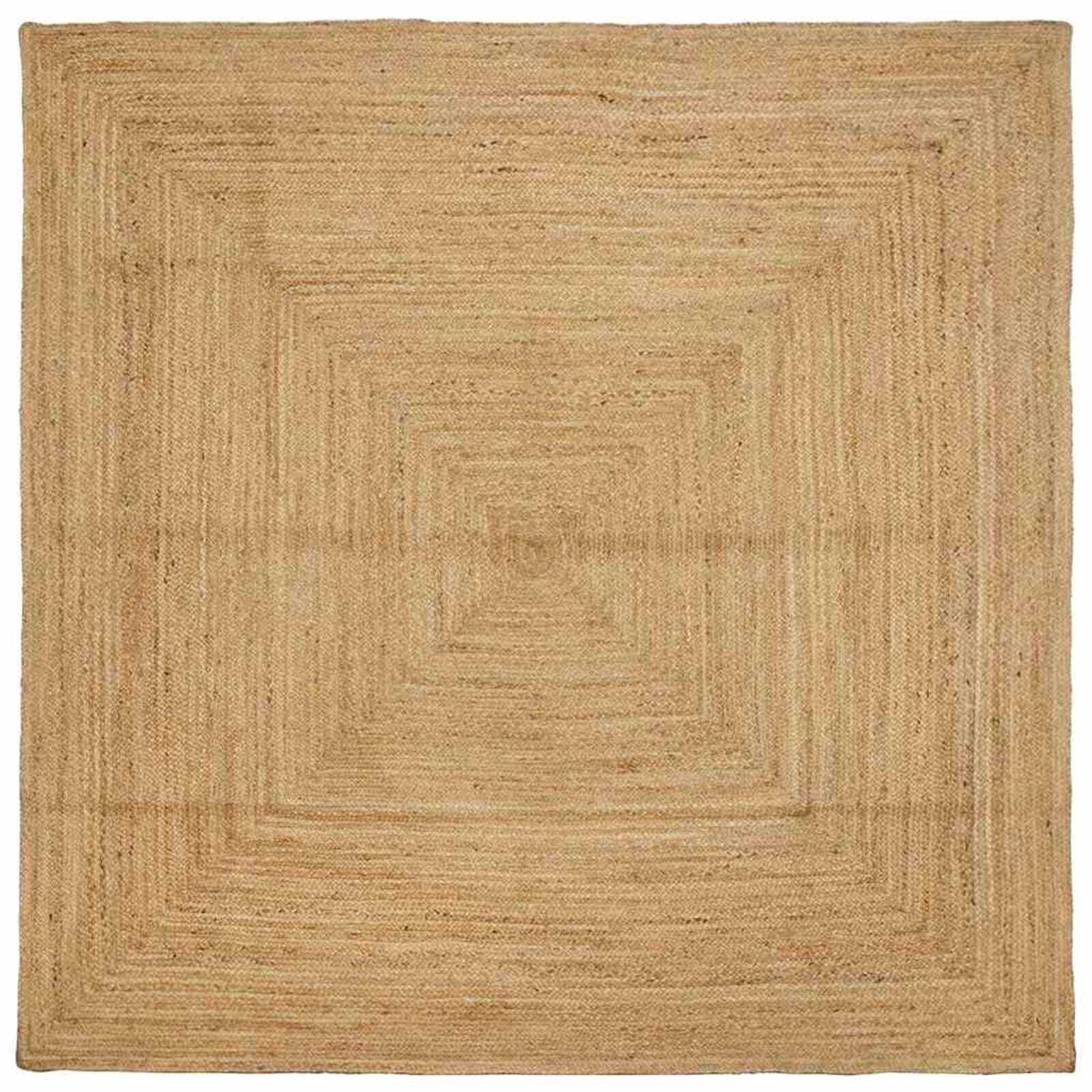 vidaXL Jute Tapijt Beige 200x200 cm | Nu 40% Korting!
