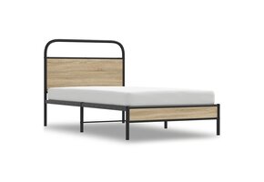 vidaXL Bedframe Gerookt Eiken 90x200 cm - 40% Korting