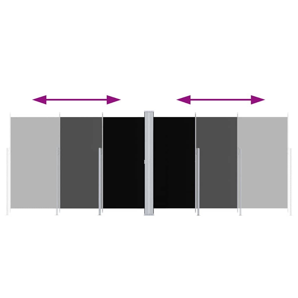 vidaXL Uittrekbaar Windscherm 220x600 cm Zwart - 40% Korting!