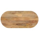 vidaXL Tafelblad ovaal 90x40x2,5 cm massief mangohout - 40% Korting