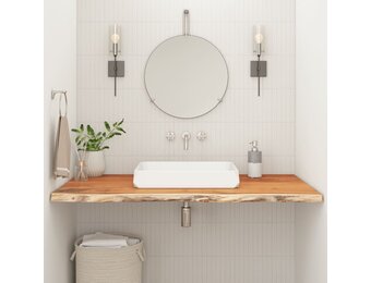 vidaXL Wastafelblad Massief Acaciahout 90x60cm | 60% Korting