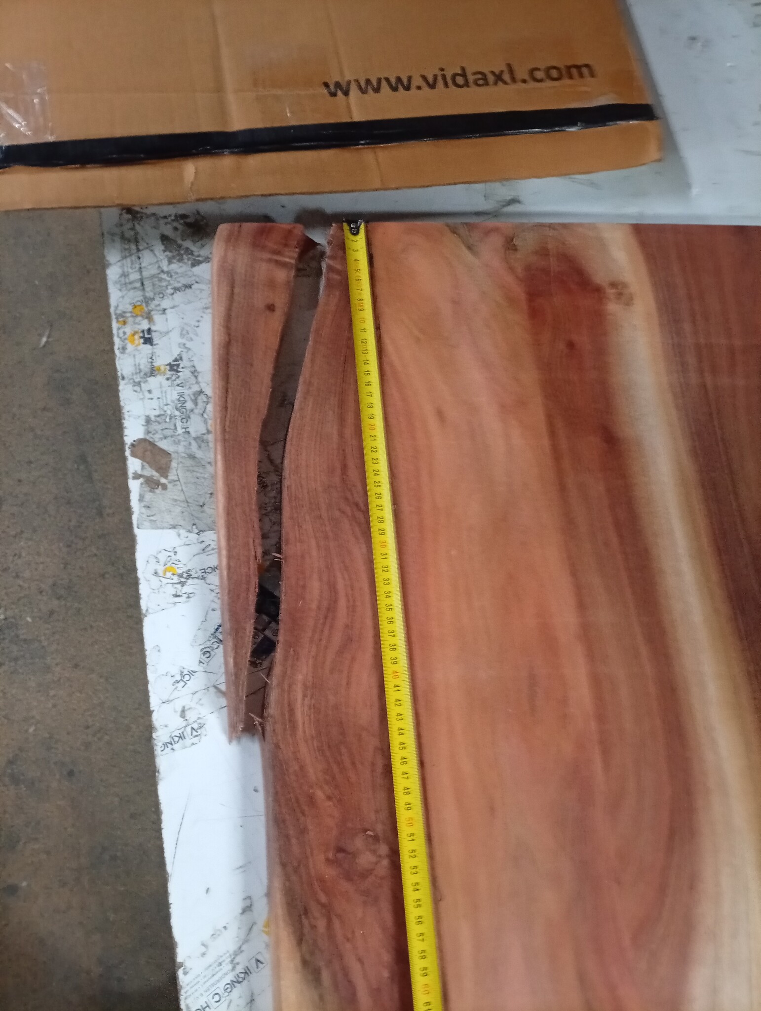 vidaXL Wastafelblad Massief Acaciahout 90x60cm | 60% Korting