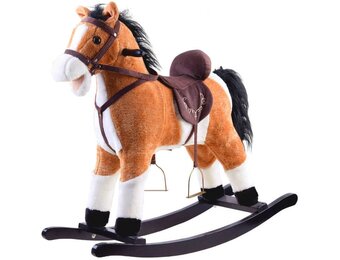 Hobbelpaard met Geluid & Bewegende Staart - 40% Korting! - 3+ - Bruin