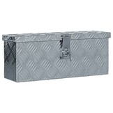 vidaXL Aluminium Kist 48,5x14x20 cm Zilverkleurig - 55% Korting