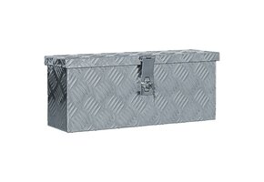 vidaXL Aluminium Kist 48,5x14x20 cm Zilverkleurig - 55% Korting