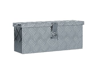 vidaXL Aluminium Kist 48,5x14x20 cm Zilverkleurig - 55% Korting