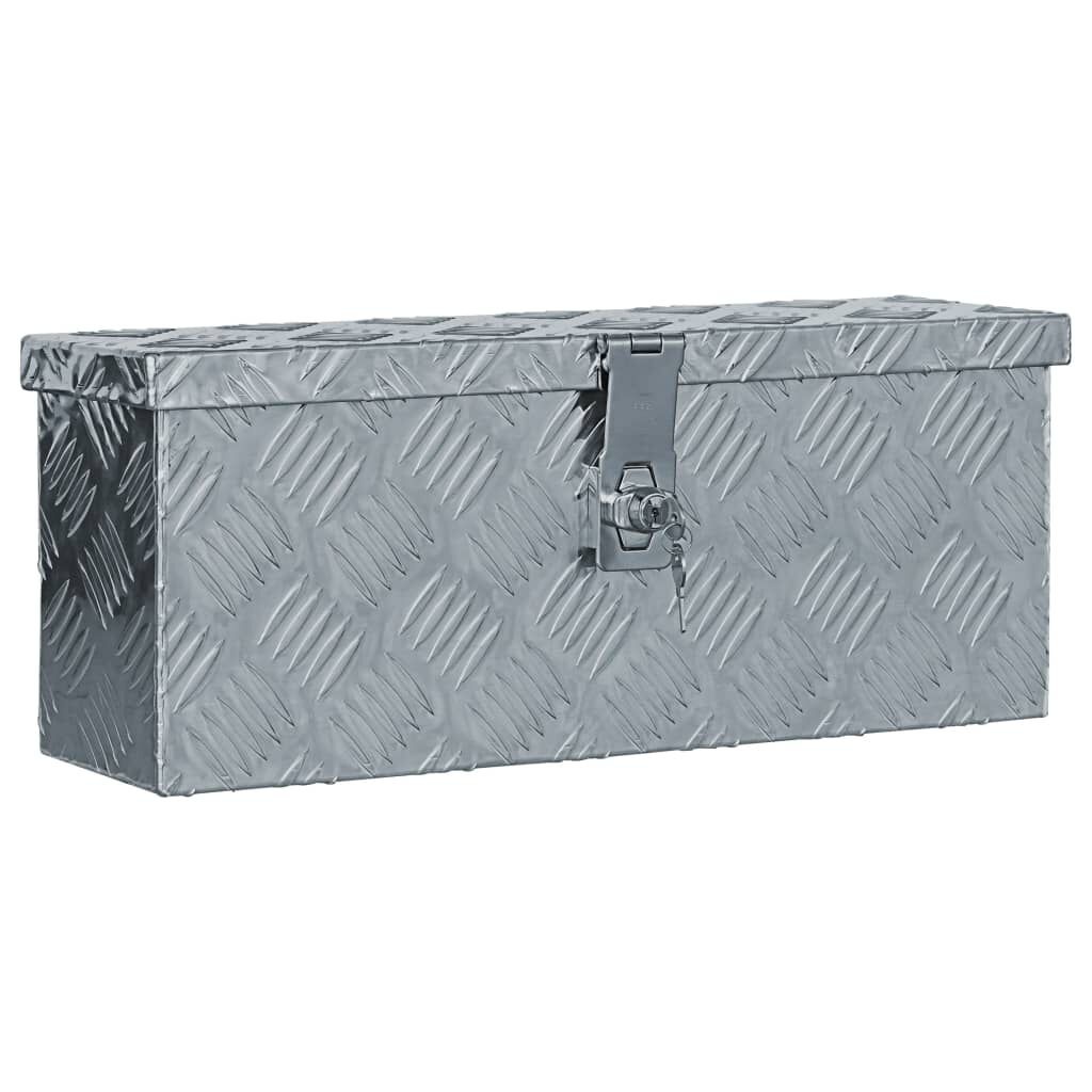 vidaXL Aluminium Kist 48,5x14x20 cm Zilverkleurig - 55% Korting
