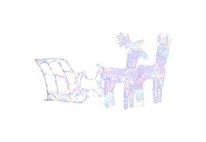 vidaXL Rendier & Slee Kerstversiering 130cm 160 LED - 19% Korting