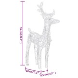vidaXL Rendier & Slee Kerstversiering 130cm 160 LED - 19% Korting