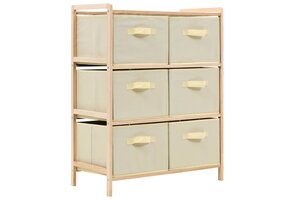 vidaXL Opbergmeubel Cederhout met 6 Manden - 60% Korting!