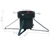 VidaXL Kerstboomstandaard 46x46x19 cm Zwart - 53% Korting