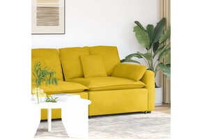 vidaXL Modulaire bank Armleuning eindmodule 100 cm Geel - Nu 57% Korting!