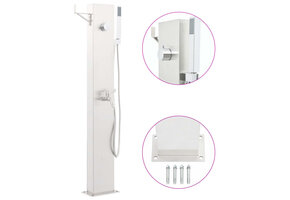 vidaXL Tuindouchekraan RVS - 110 cm | Nu 56% Korting!