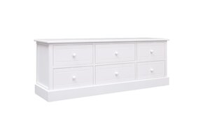 vidaXL TV-meubel Paulowniahout Wit | 56% Korting