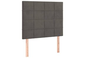 vidaXL Hoofdborden: 2x 90x5x78/88 cm Fluweel Donkergrijs - 46% Korting!