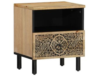 vidaXL Nachtkastje - 40x33x46 cm Massief Mangohout - 40% Korting