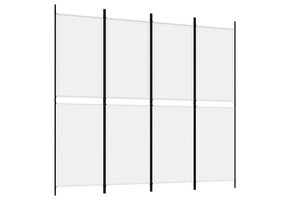 vidaXL Kamerscherm 4 panelen - 200x180 cm stof wit - 40% Korting
