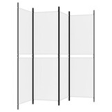 vidaXL Kamerscherm 4 panelen - 200x180 cm stof wit - 40% Korting
