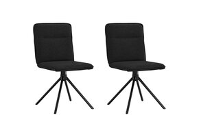 vidaXL Eetkamerstoelen Zwart (2 stuks) - 46% Korting