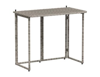 vidaXL Tuintafel Inklapbaar Poly Rattan Grijs - 41% Korting