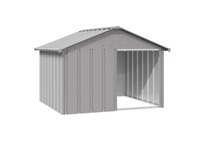 vidaXL Hondenhok Gegalvaniseerd Staal Grijs - 35% Korting!