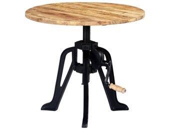 vidaXL Bijzettafel Massief Mangohout & Gietijzer - 40% Korting