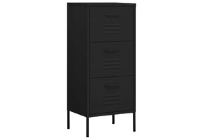 vidaXL Opbergkast Staal Zwart - 60% Korting