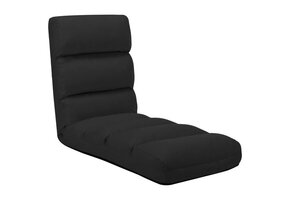 vidaXL Vloerstoel Inklapbaar Kunstleer Zwart | 64% Korting