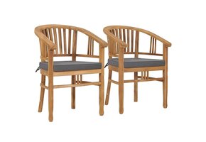 vidaXL Tuinstoelen 2 st. massief teakhout | 68% KORTING