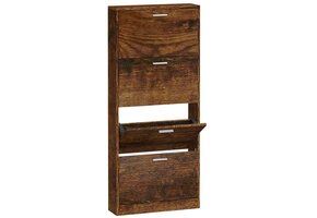 vidaXL Schoenenkast gerookt eiken 59x17x150 cm - 46% Korting!