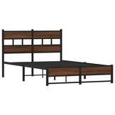vidaXL Bedframe Metaal Bruin Eiken 120x190 cm - 64% Korting!