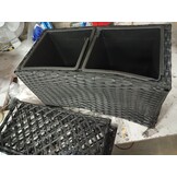 vidaXL Latwerkplantenbak Rattan Zwart - 60% Korting!