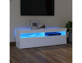 vidaXL TV-meubel Wit met LED (120cm) - 40% Korting!