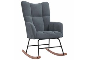 vidaXL Schommelstoel Fluweel Donkergrijs - 40% Korting