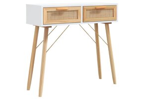 vidaXL Wandtafel Grenenhout Rattan - 40% Korting