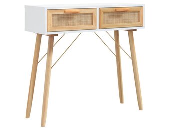 vidaXL Wandtafel Grenenhout Rattan - 40% Korting