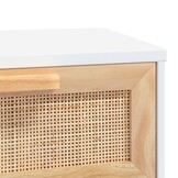 vidaXL Wandtafel Grenenhout Rattan - 40% Korting