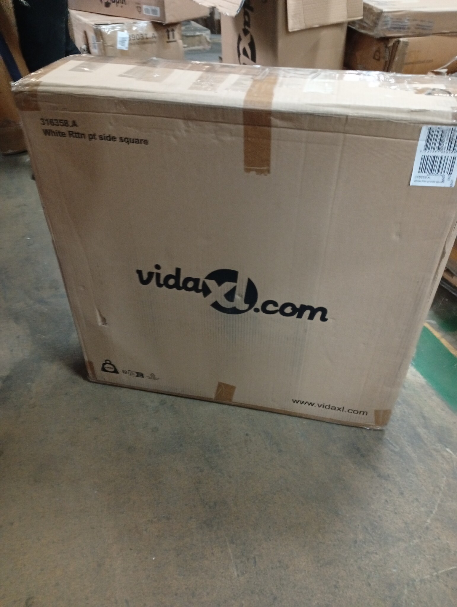 vidaXL Verhoogde Plantenbak met 4 potten - Poly Rattan Wit (64% korting)